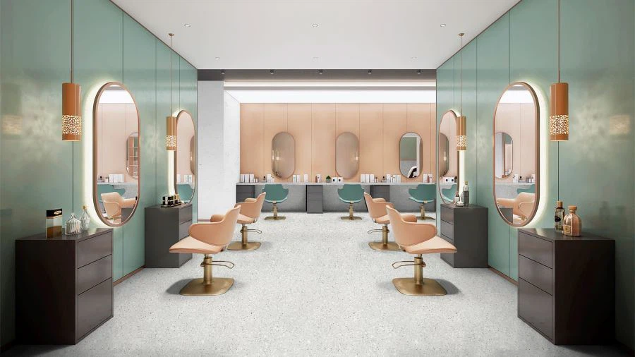 Terrazzo flooring tiles
