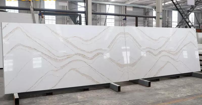 Gold Calacatta Quartz slabs