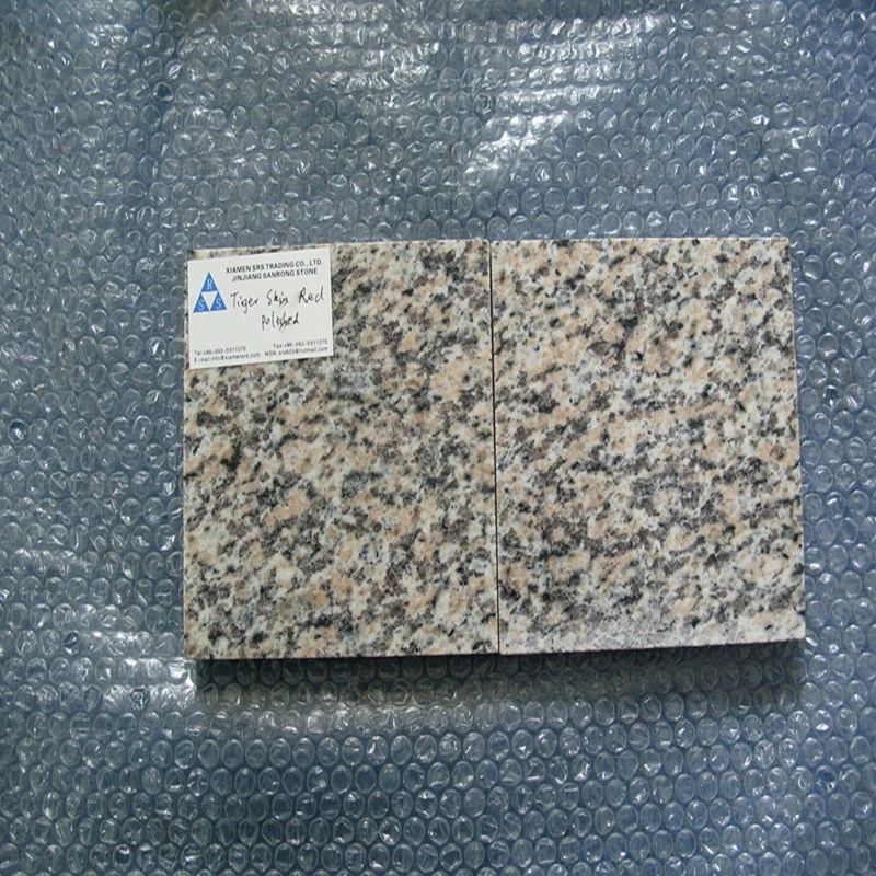 Exportateur de pierre rouge de peau de tigre de granit