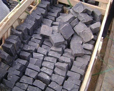 Cubestone de basalte noir naturel chinois/pavé/pierre de pavé