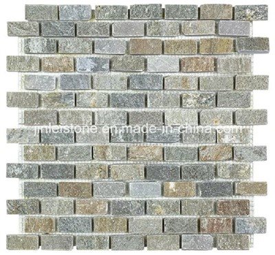 Plancher de modèle de carreaux de mosaïque de marbre de verre et de pierre de cuisine