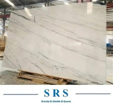 Dalle de marbre de roche blanche
