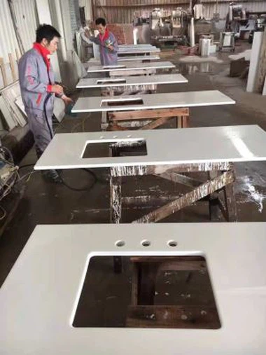 Comptoirs artificiels de vanité de quartz