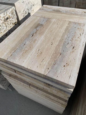 Marbre de travertin argenté pour la décoration de sol et de mur