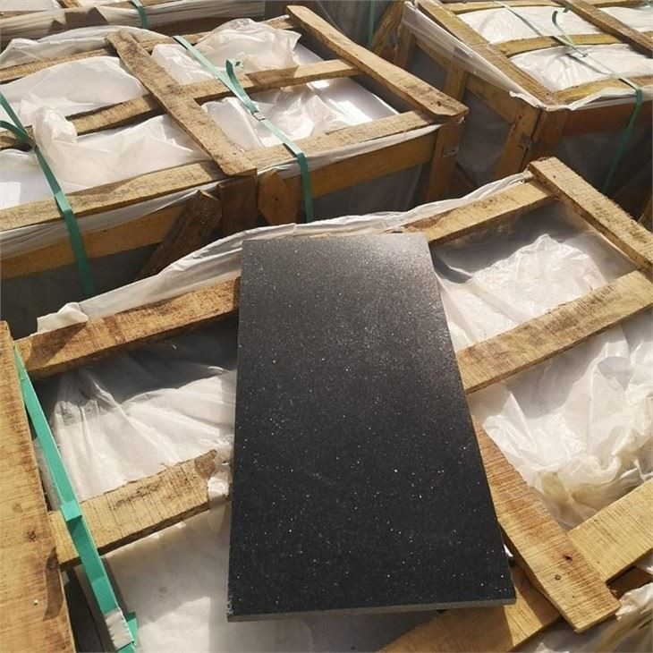 Black galaxy granite tile