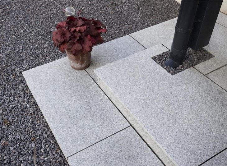 Silver Grey Granite Paving Slabs steps
