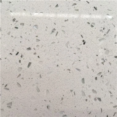 Dalles de quartz blanc Galaxy couleur de quartz chaud